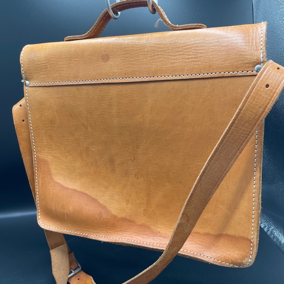 Vintage Handmade Leather Messenger Bag - Picture 5 of 7